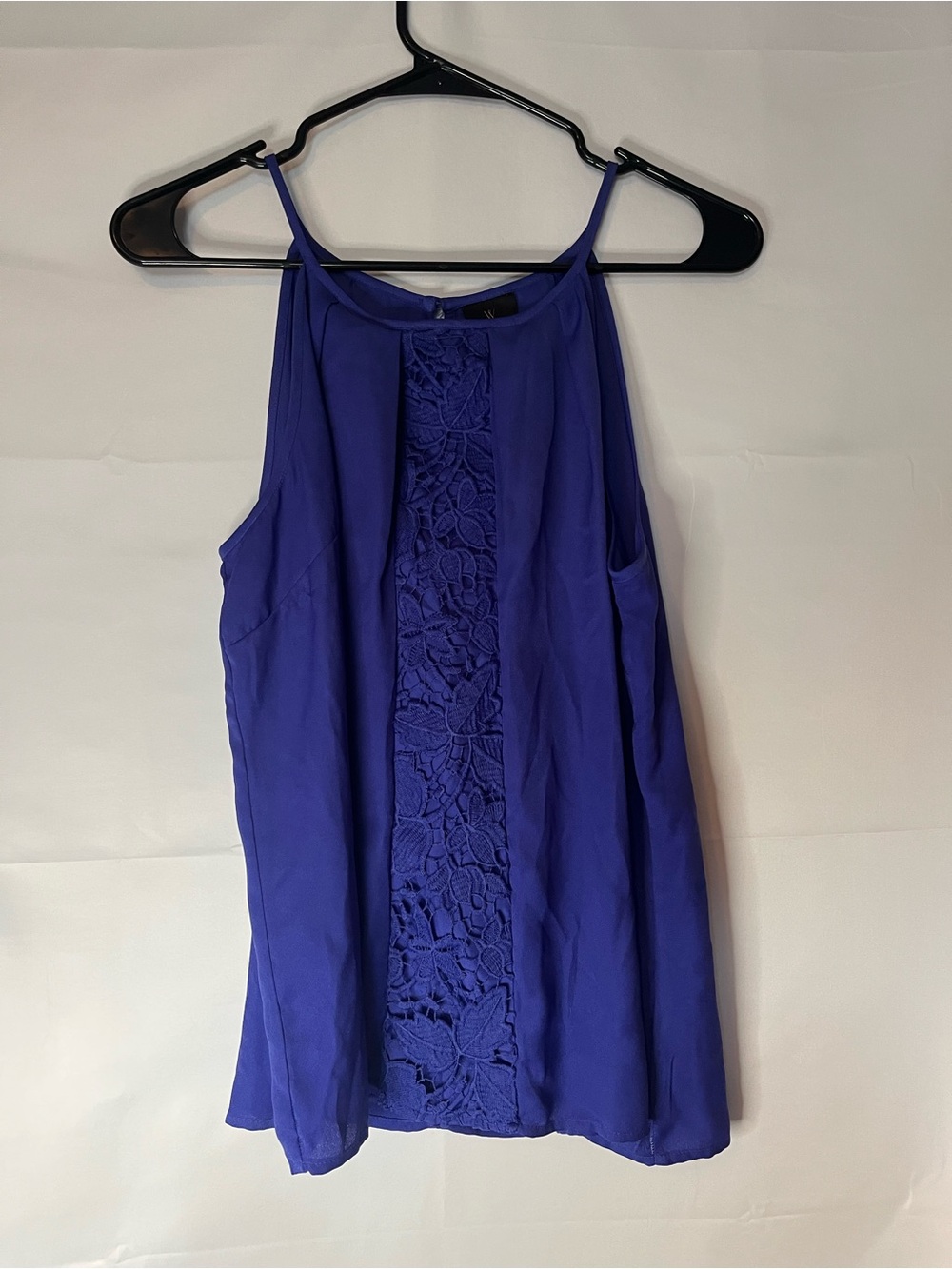 Worthington Cobalt Blue Lace-Front Sleeveless Blouse